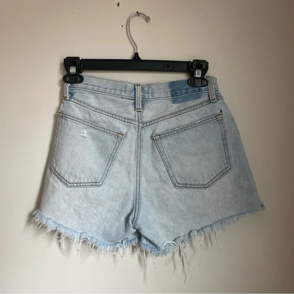 Abercrombie & Fitch Blue Jean Shorts Distressed High-Waisted Festival Cutoffs 25